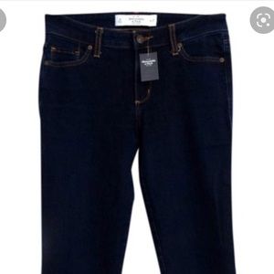 2 pairs Abercrombie & Fitch size 10 dark rinse flare jeans. 1 pair is NEW.